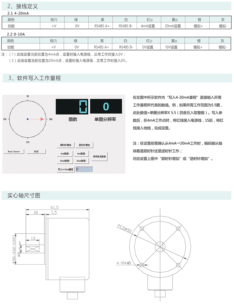 絕對式編碼器 ESP60-ME系列 4-20mA