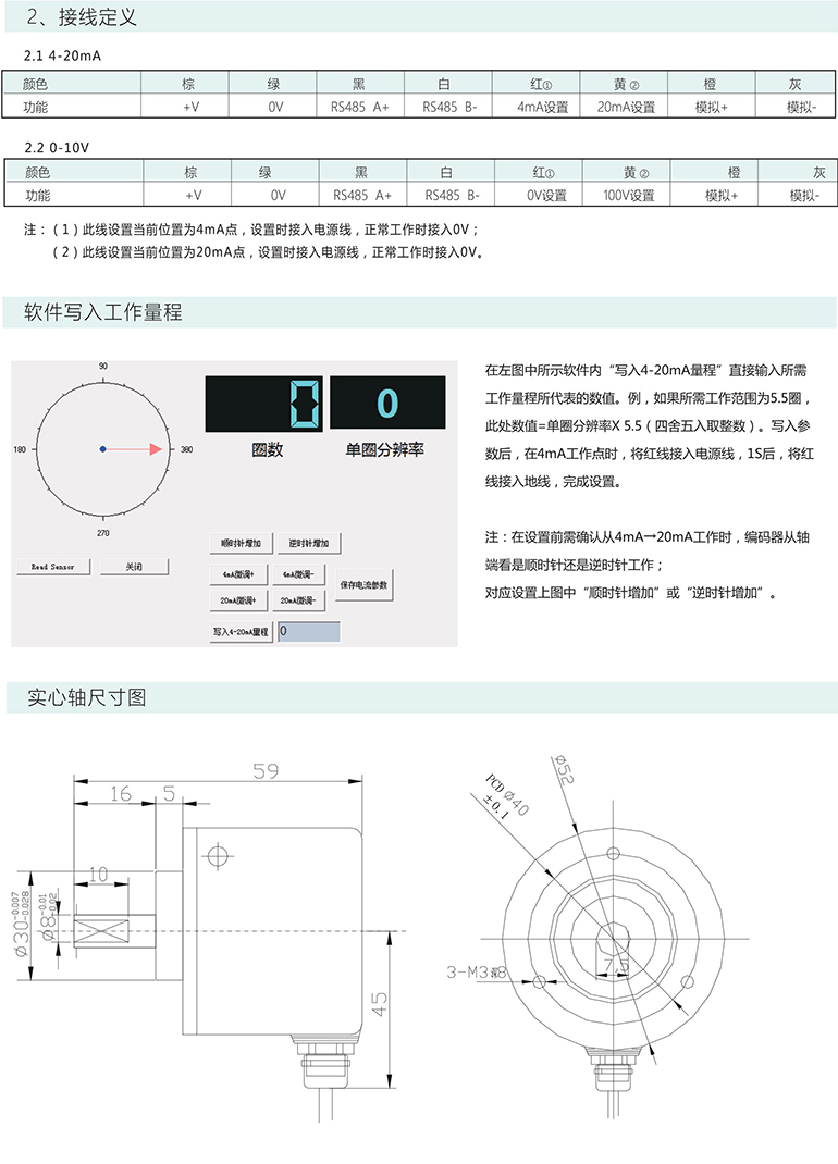 絕對(duì)式編碼器 ESP50-S系列 4-20mA